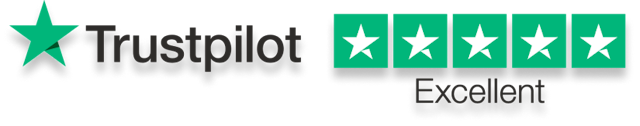 Trustpilot rating with 5 stars