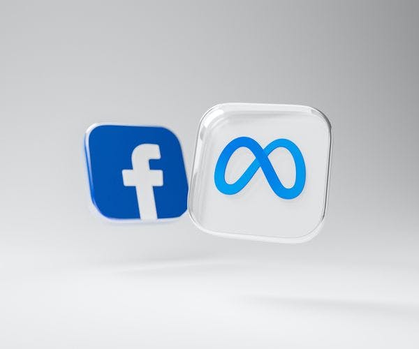 Facebook and meta logos