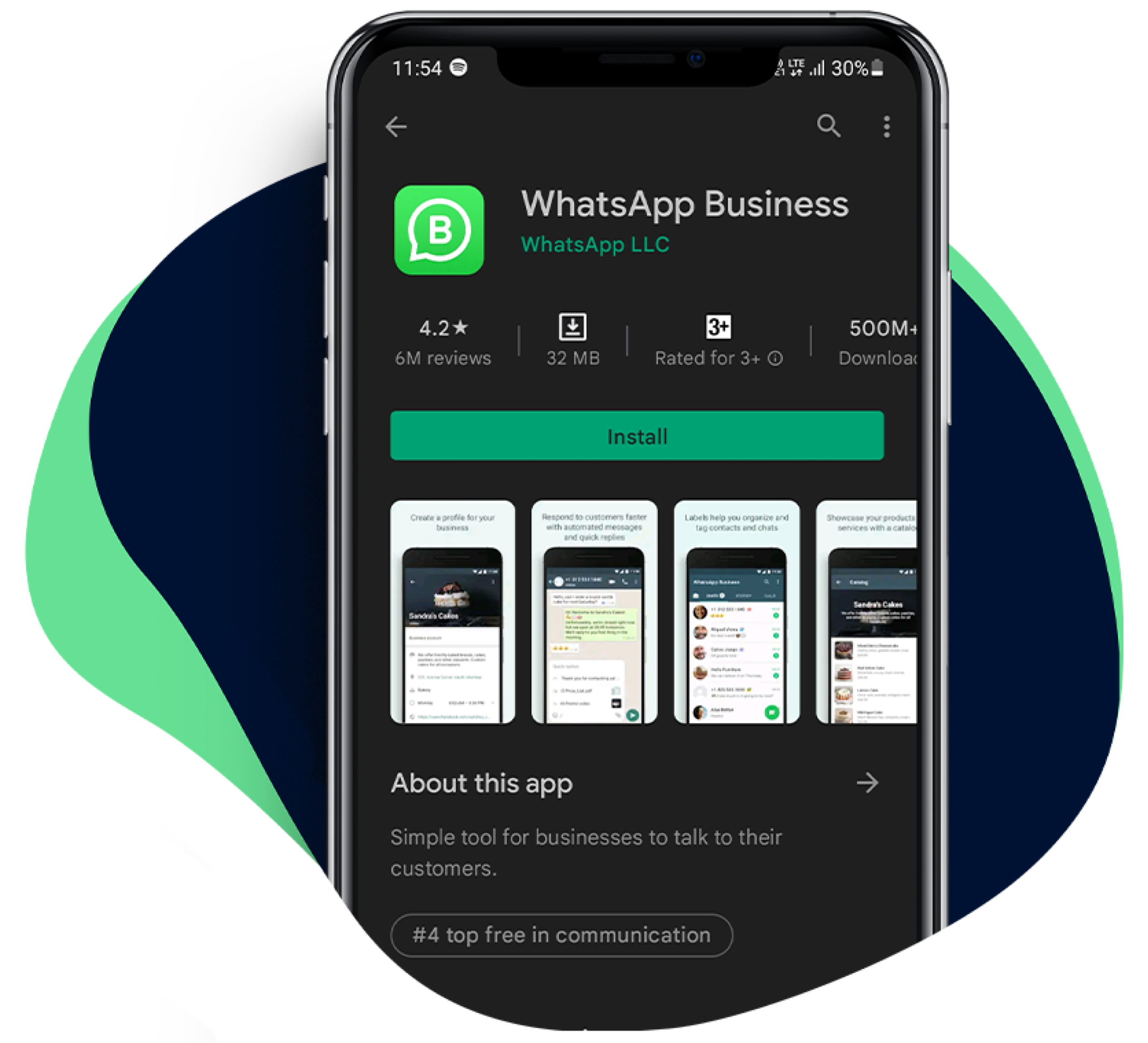 Scheenshot of Whatsapp Business in the app store