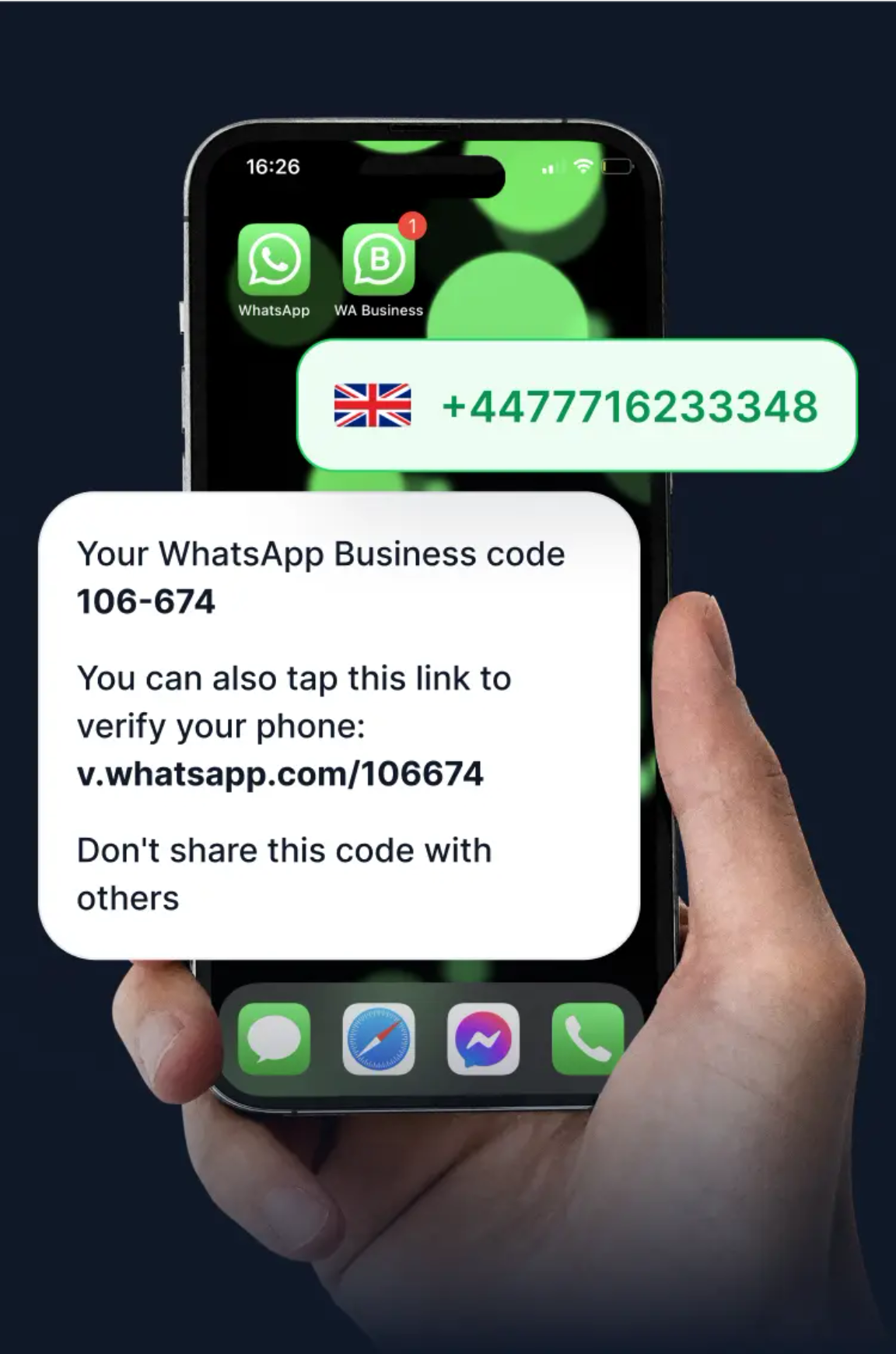 phone with whatsapp business