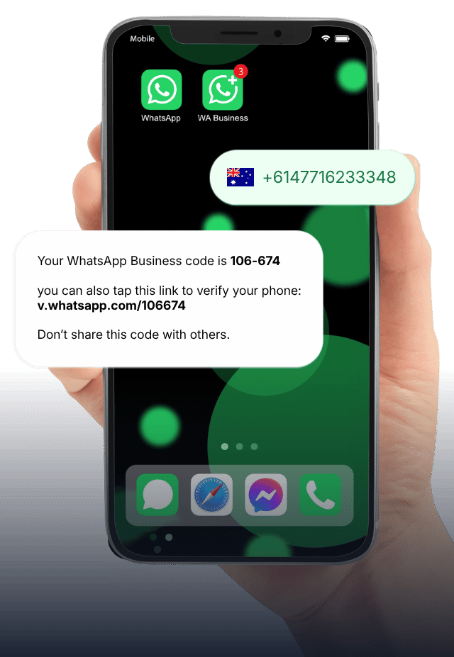 Australia Virtual Number For WhatsApp Business