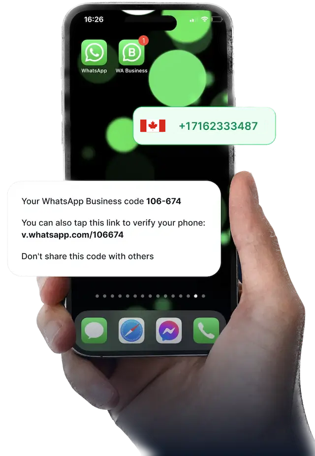 Canada Virtual Number For WhatsApp Business